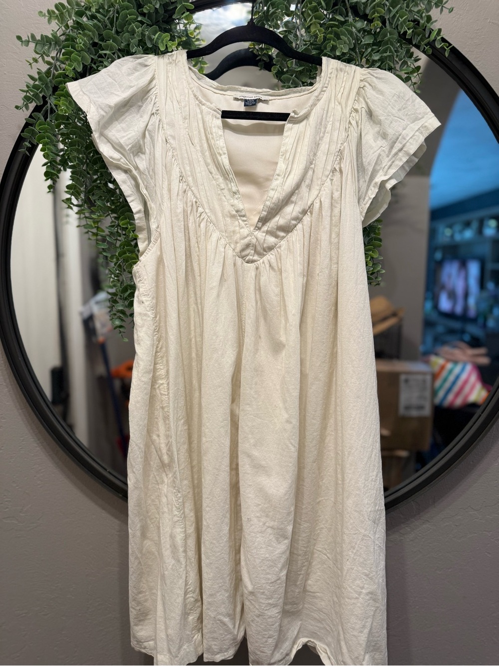 American Eagle Outfitters Cream Mini Dress